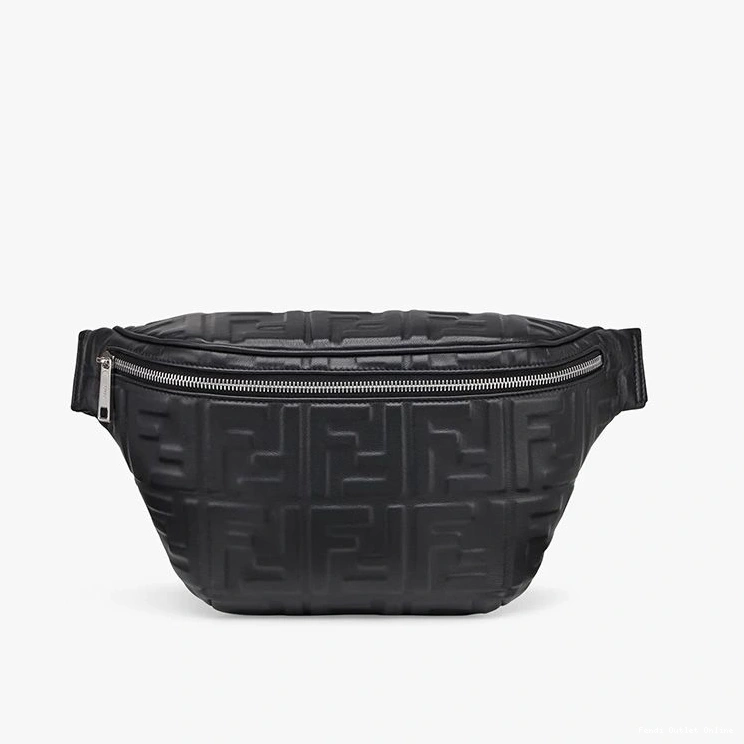 Cheap In Belt Fendi Leather Nappa Black Bag Motif FF 0820